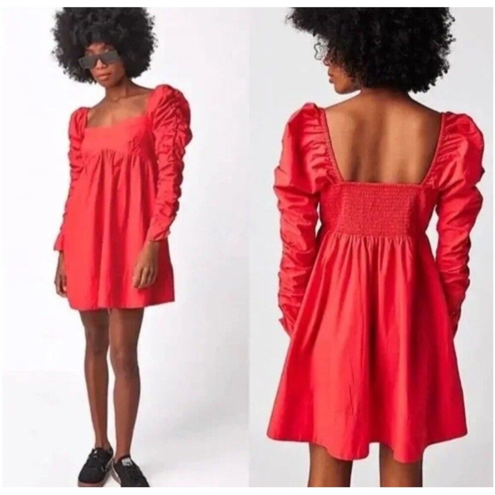 FREE PEOPLE Lindsay Rose Babydoll Dress Size Large